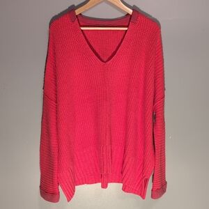 FREE PEOPLE PINK Take Over Me Oversized Sweater XS/S